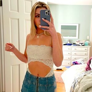White lace bodysuit